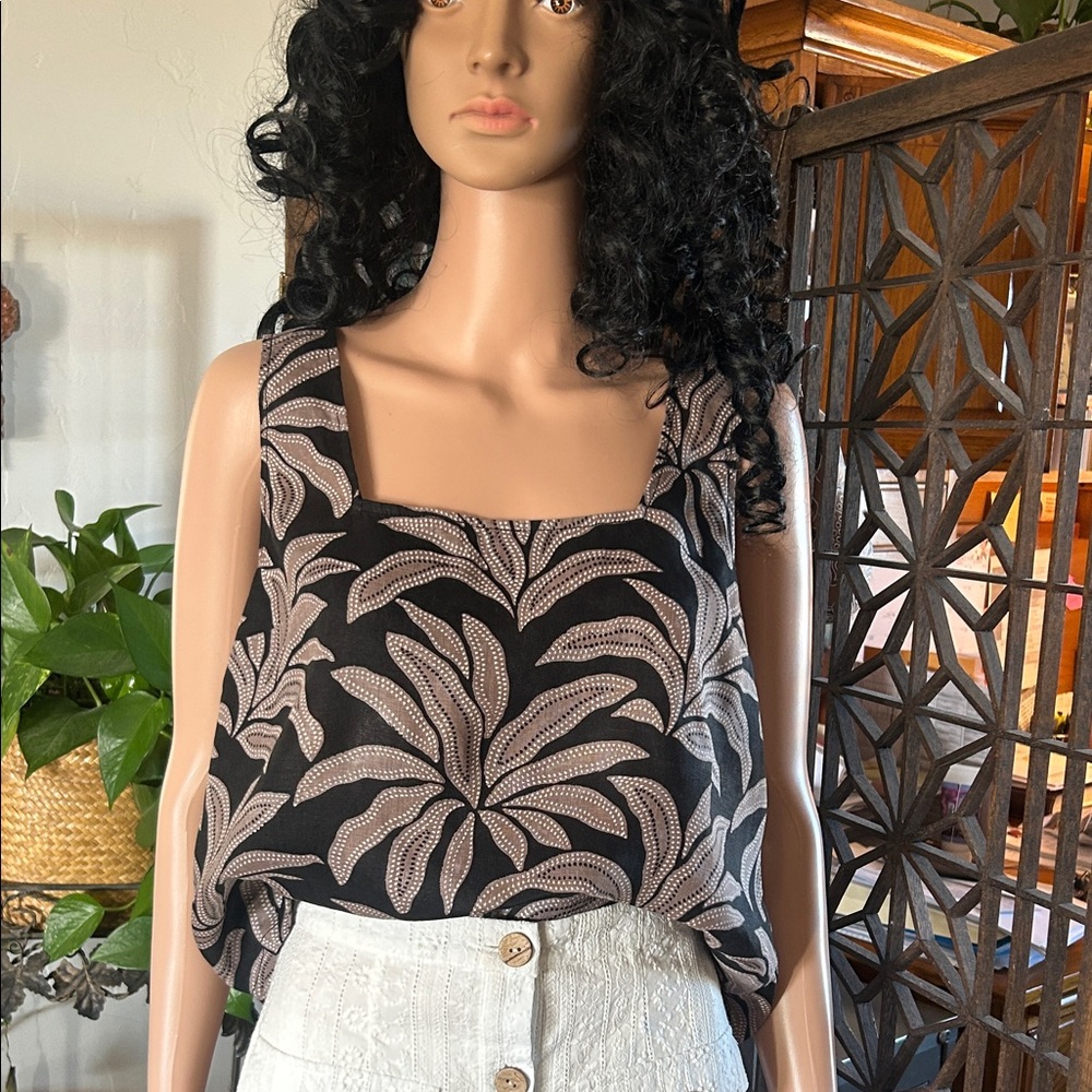 NWT RACHEL ZOE LINEN TOP L